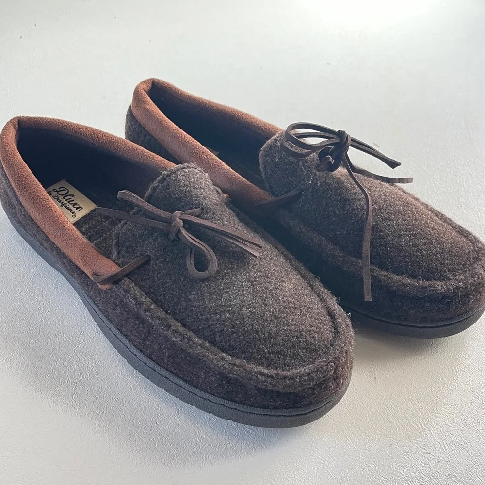 Dearfoams Men's Dark Brown Loafers size 9-10